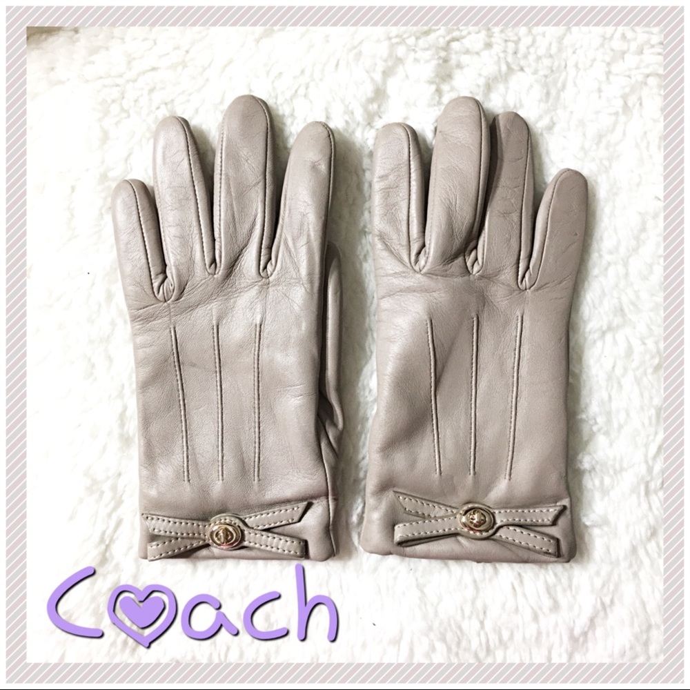🎃🖤 SALE 🧡🦇 Coach Genuine Leather Gloves EUC